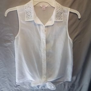 SHEER sleeveless sparkle top